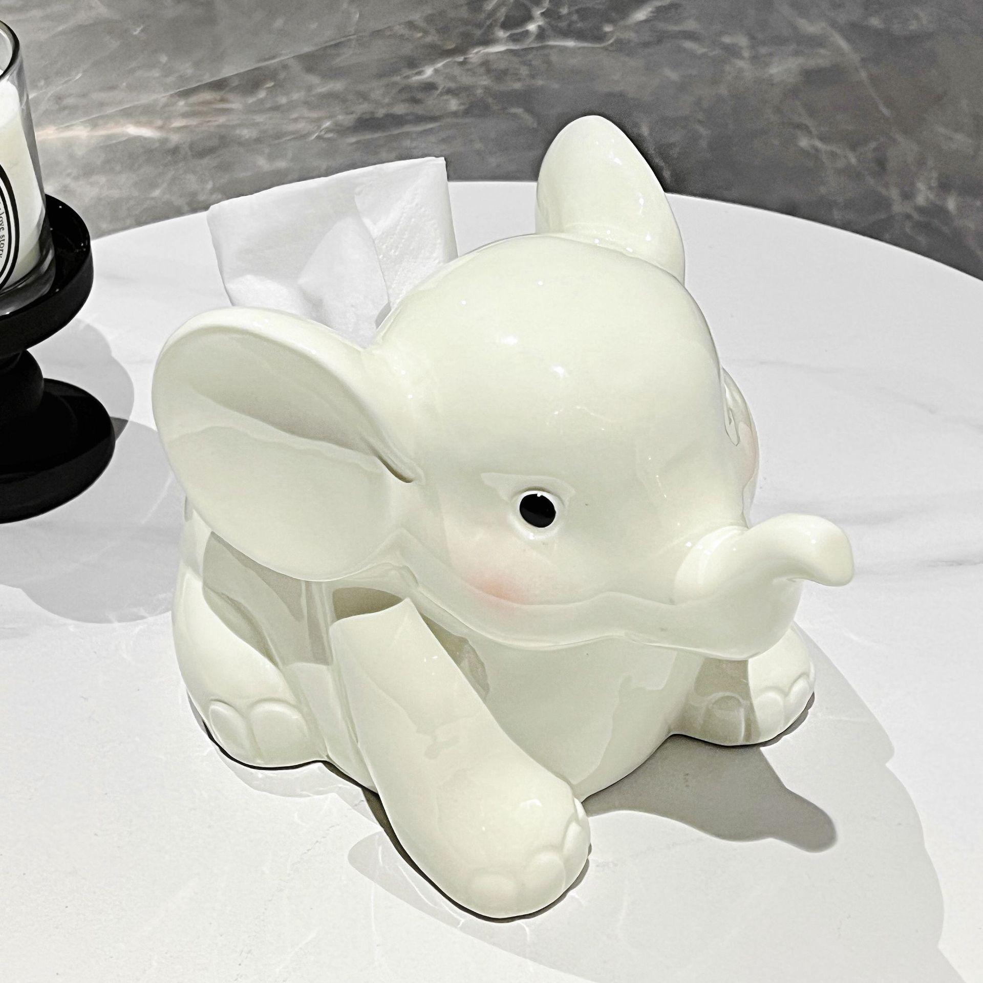 

Милая коробка с салфетками в виде слона для гостиной, настольные салфетки, ящик для бумаги, высококачественный светильник, роскошные украшения