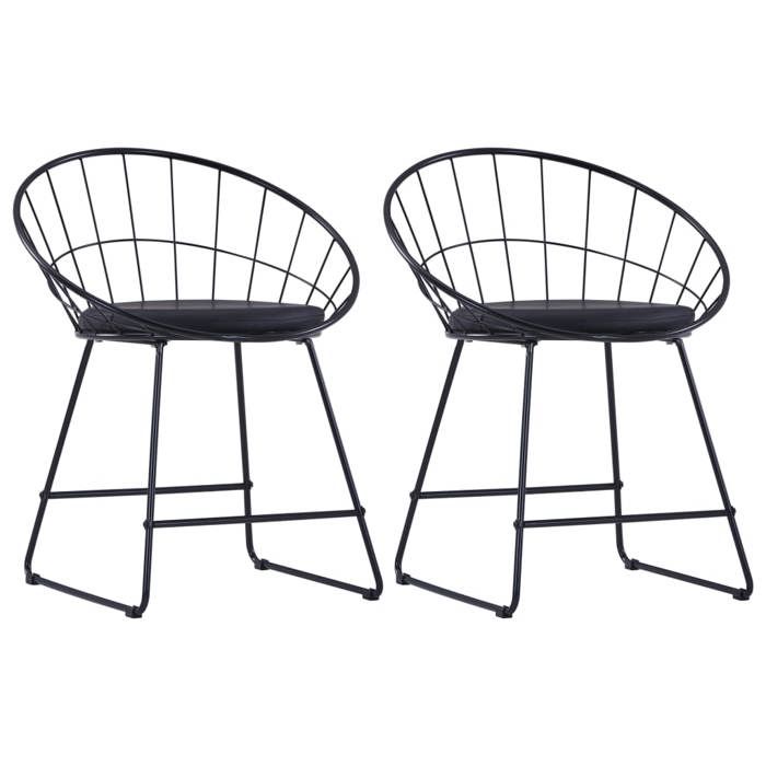 VidaXL 2x Chaises de Salle à Manger Siège en Similicuir Chaises à Dîner Meuble de Cuisine Mobilier de Salon Maison Intérieur 247274