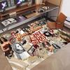 Custom Name Crystal Velvet Rug,Lana Del Rey Comfortable Anti Slip Floor Mat For Room Decoration
