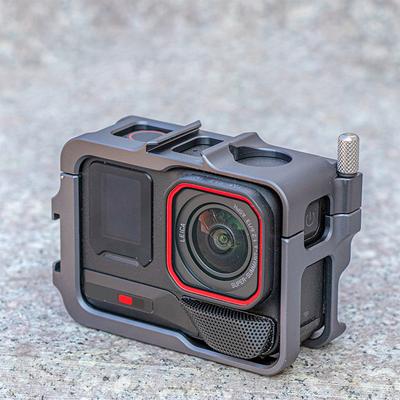 Aluminum Frame Cage for Insta360 Ace Pro 2 Metal Protective Case with Cold Shoe Frame for Insta360 Ace/Insta360 Ace Pro