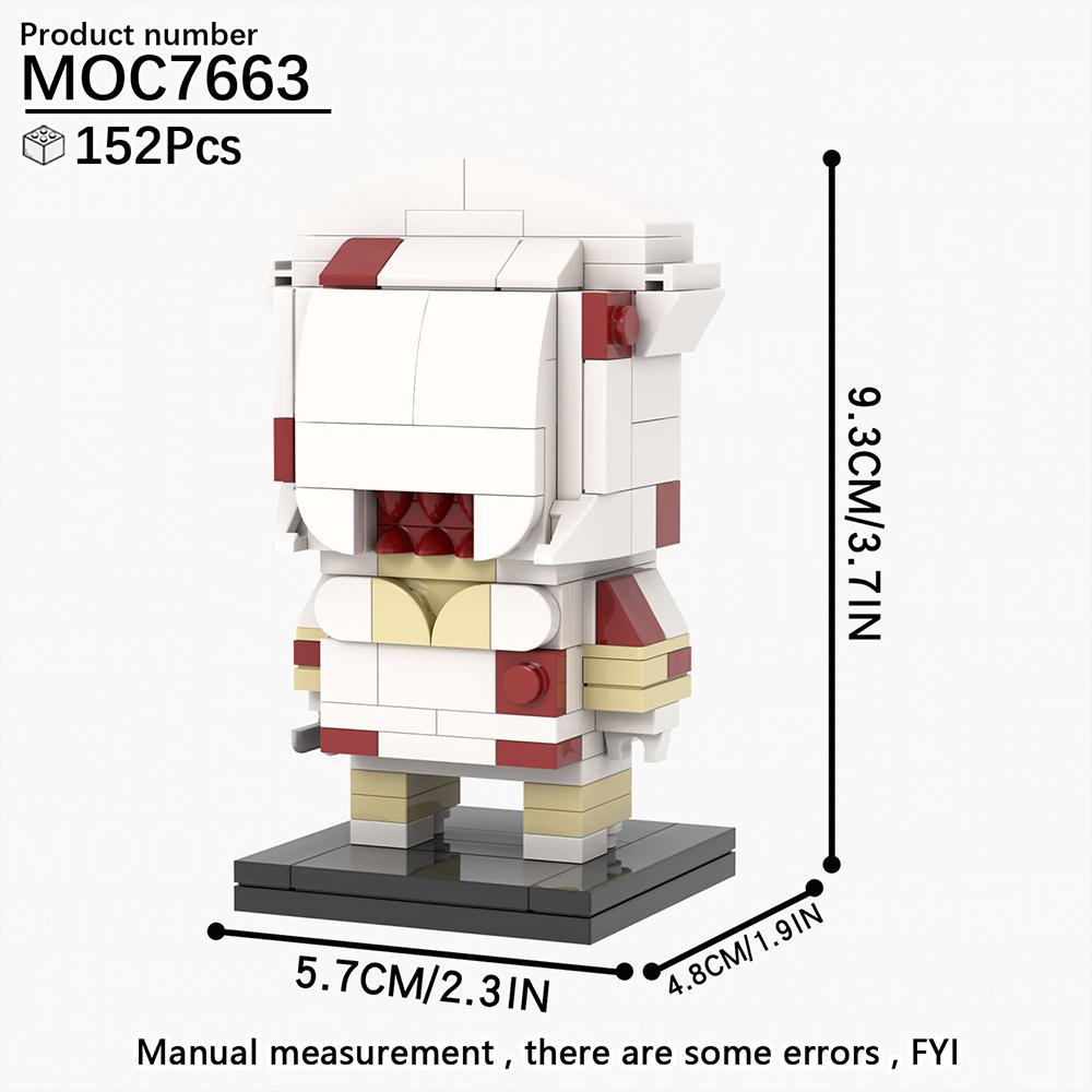 MOOXI New Halloween Horror Movie Games BrickHeadzed Children Toy MOC Brick Gift Assembly Model Kit For Adults Building Block Set