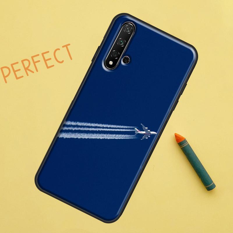 Airplane Plane Aircraft For Huawei Nova 10 9 SE 11 Pro 12i 11i 8i Y60 Y70 Y90 Y61 Y91 Y72 Y73 P20 P40 P30 Lite Case