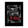 Press Shift To Run Pop Text Poster Black Wall Art Canvas Painting Modern Fashion Abstract Graffiti Prints for Living Room Home Decoration Pictures