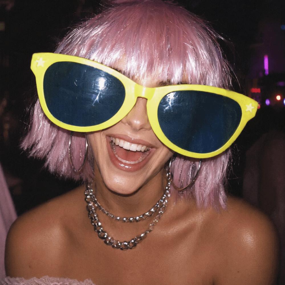 Oversized Party Props Plastic Funny Glasses Music Festival Photo Props Hawaii Tropical Party
