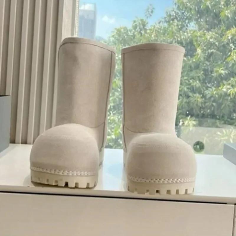 Careaymade-Vinterstil Ful Söt Stor Huvud Snöskor Brödskor Herr Dam Tjock Botten Höjande Knähöga Varma Bomullsstövlar