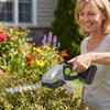 Cordless Electric Lawn Mower Handheld Wireless Grass Trimmer 2 In 1 Pruning Mower  Green Belt