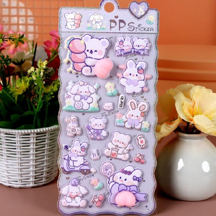 Reusing Tiny Sticker for Phone Case Notebook Handcraft Cute Puffier Sticker for Kids, 3D Design Sticker for Boys Girls