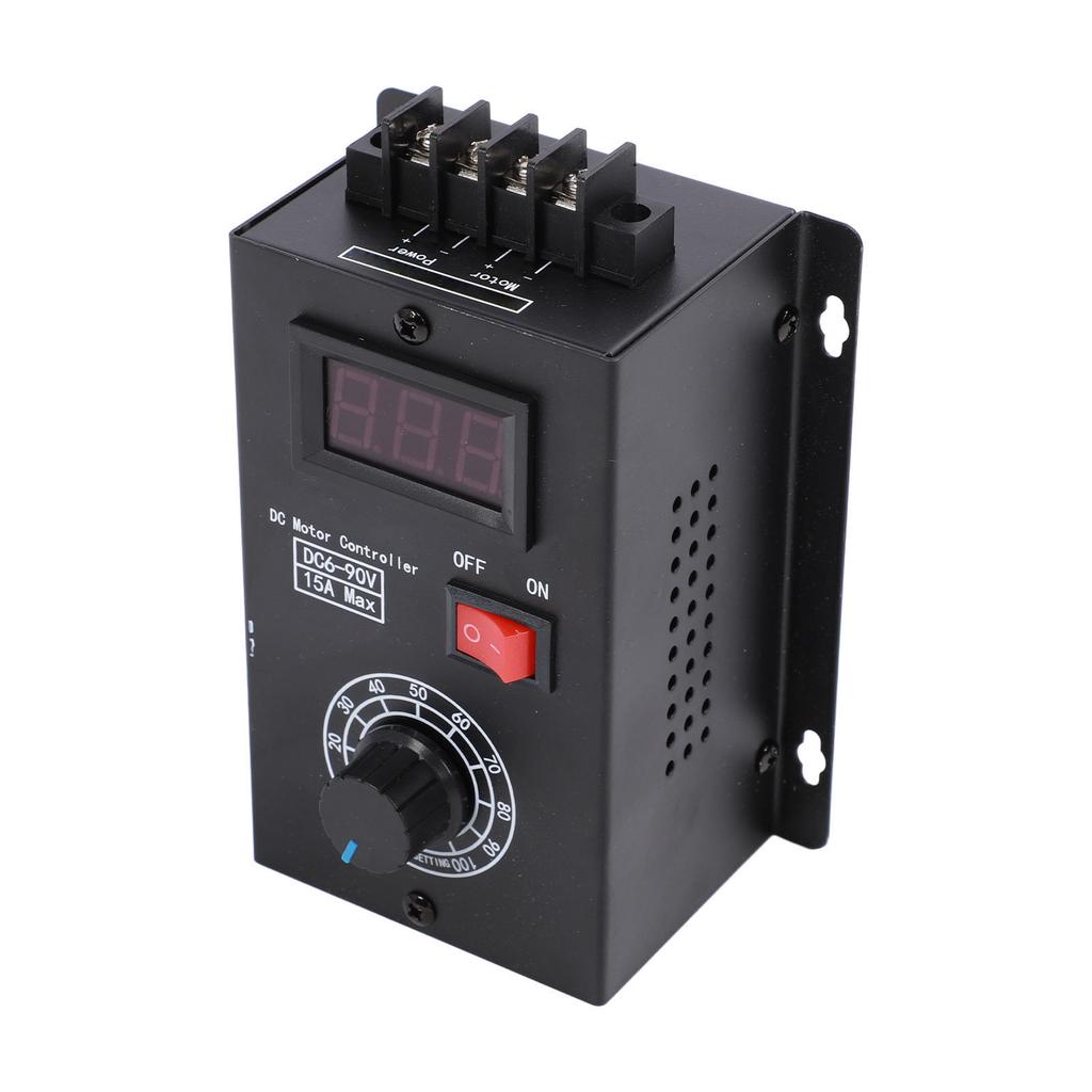 Universal 6V ‑ 90V PWM Direct Current Motor Speed Control PLC 15A Governor Volt Display