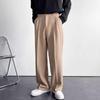 Men's Spring and Autumn Relaxed Straight-Leg Trousers Simple Casual Floor-Length Business Pants