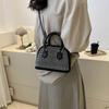 Chic Black Pu Shell Bag Stylish Women's Handbag Trendy Crossbody Tote For Every Day