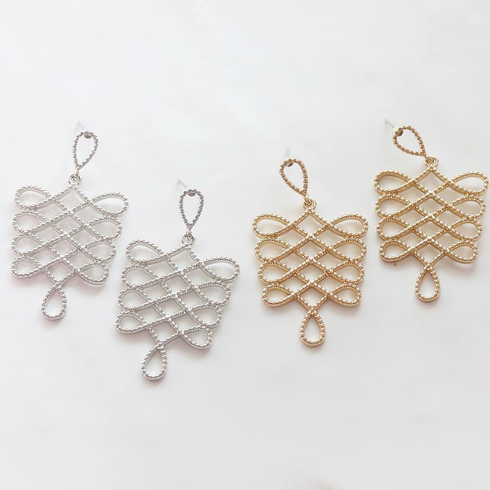 Sooho Lina Gold Silver Chain Chandelier Drop Earrings