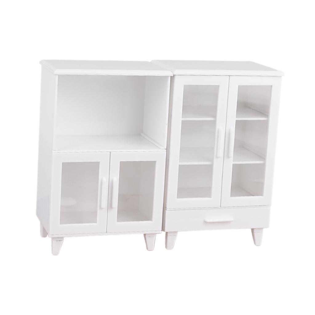 1/12 Dollhouse Wooden Miniature Bedroom Bedside Table Storage Drawer Cabinet Model Doll House Bedroom Decor House Ornament