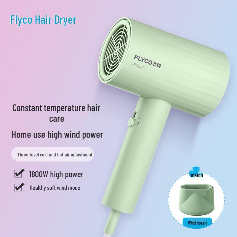 Flyco High Power Foldable Hair Dryer with Negative Ions for Damage-Free Quick Drying