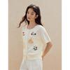 INMAN Women's Cool Ice Silk Embroidered Short-Sleeve Knit Cardigan
