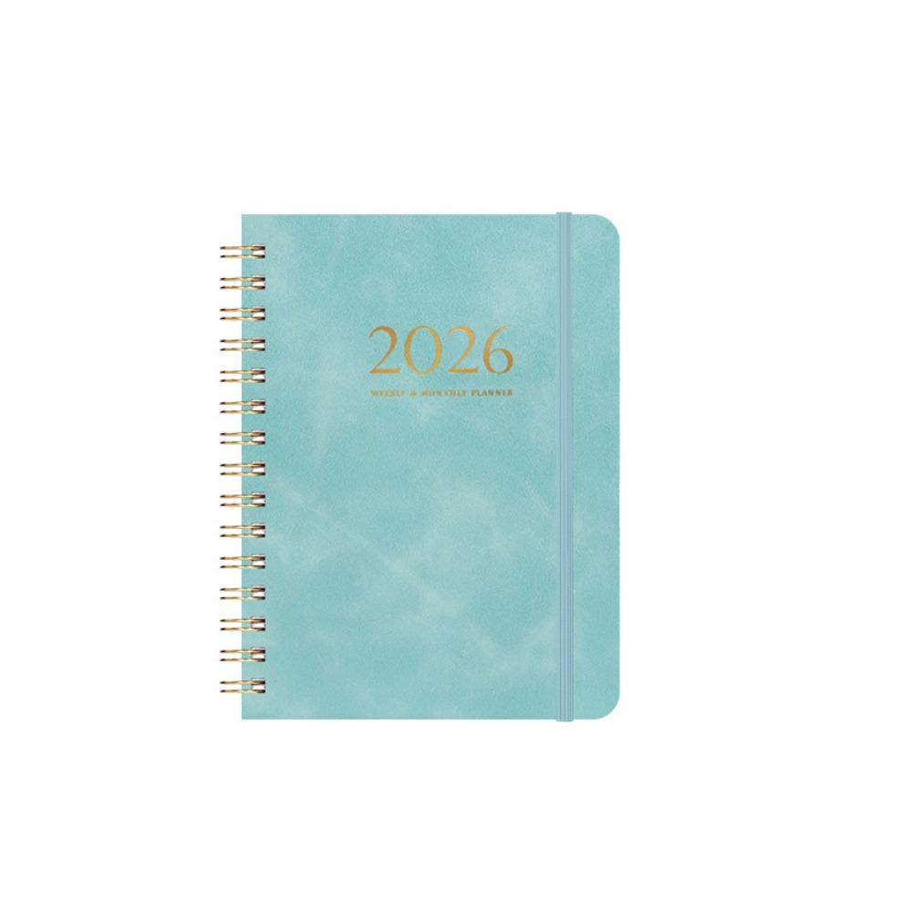 PU Leather Cover Coil Schedules Notebooks A5 Daily Notebook Daily Planner Notepad  Record