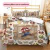 Mario Jumping Action Duvet Cover & Pillowcases, Mario Fan Vibrant Bedding, Perfect Gift.chl