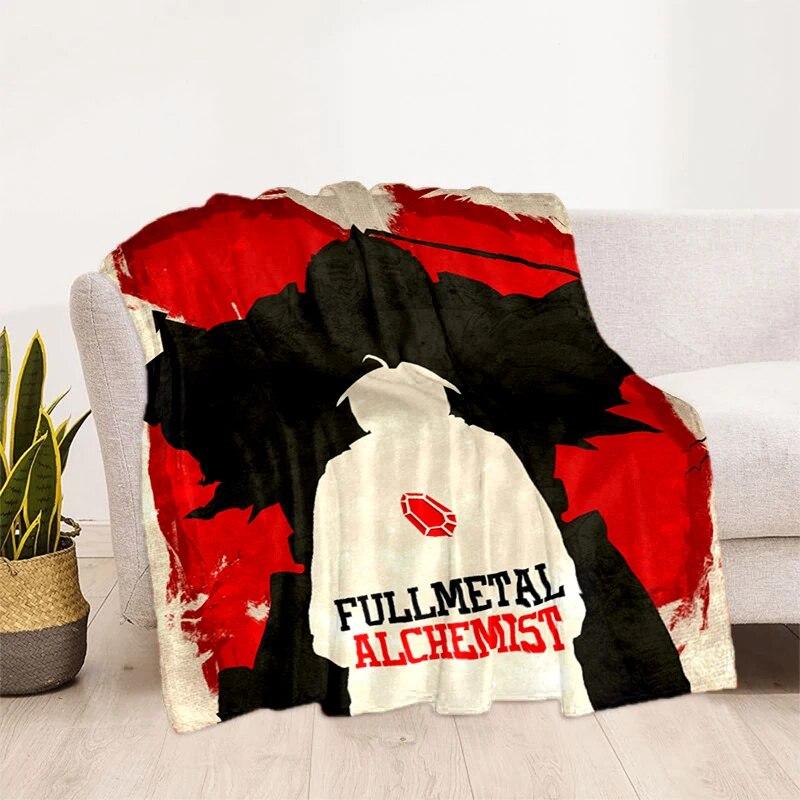 Fullmetal Alchemist Soft Plush Sofa Bed Throwing Cartoon Picnic Thin Blankets Modern Flannel  Cover Gedruckt Bettdecke Geschenk