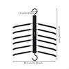 SpaceSaving Clothes Hanger, Foldable MultiTier Organizer, Closet Storage Hook Black