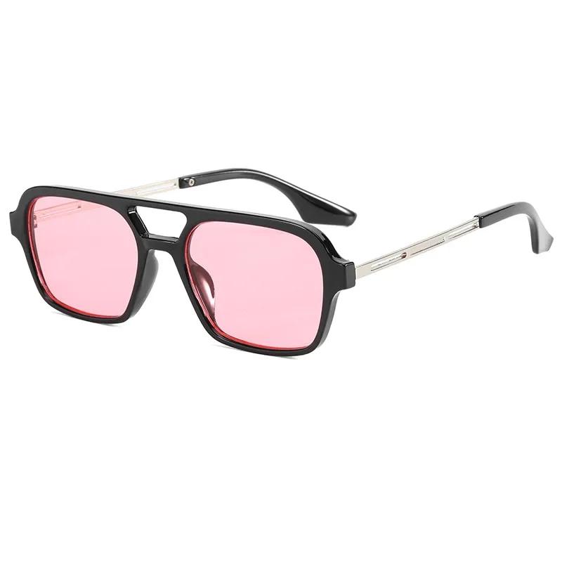 

New Women Sunglasses Fashion Pink Gradient Eyewear Vintage Hollow Leopard Blue Sun Glasses Men Shades UV400 Eyewear 1PC