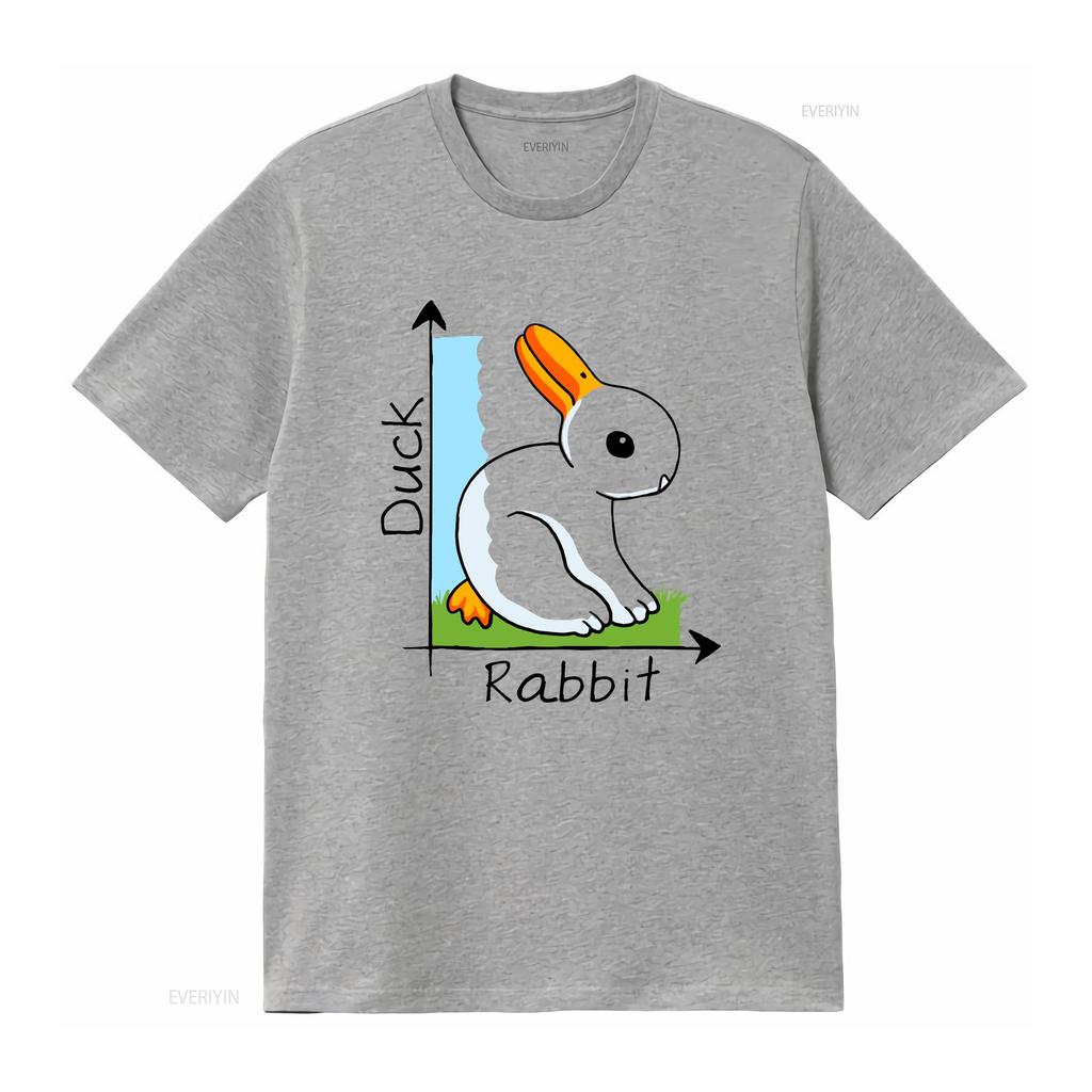 Duck Rabbit T Shirt Funny For Cool Birthday S Boyfriend And Girlfriend Vintage Homme