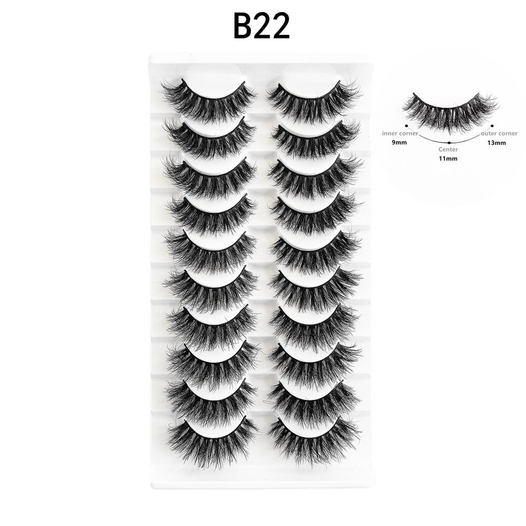 Messy Fried Hair Artificial Imitation Mink Eyelashes False Eyelashes Faux Mink Eyelashes Ten Pairs