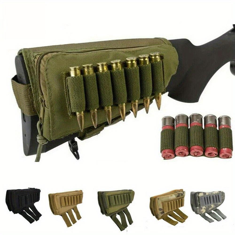 1PC Tactical Muti-functional Hunting Zipper Rifle Buttstock Pack Bag Cheek Pad Rest Shell Mag Ammo Pouch Pocket Magazine Bandolier