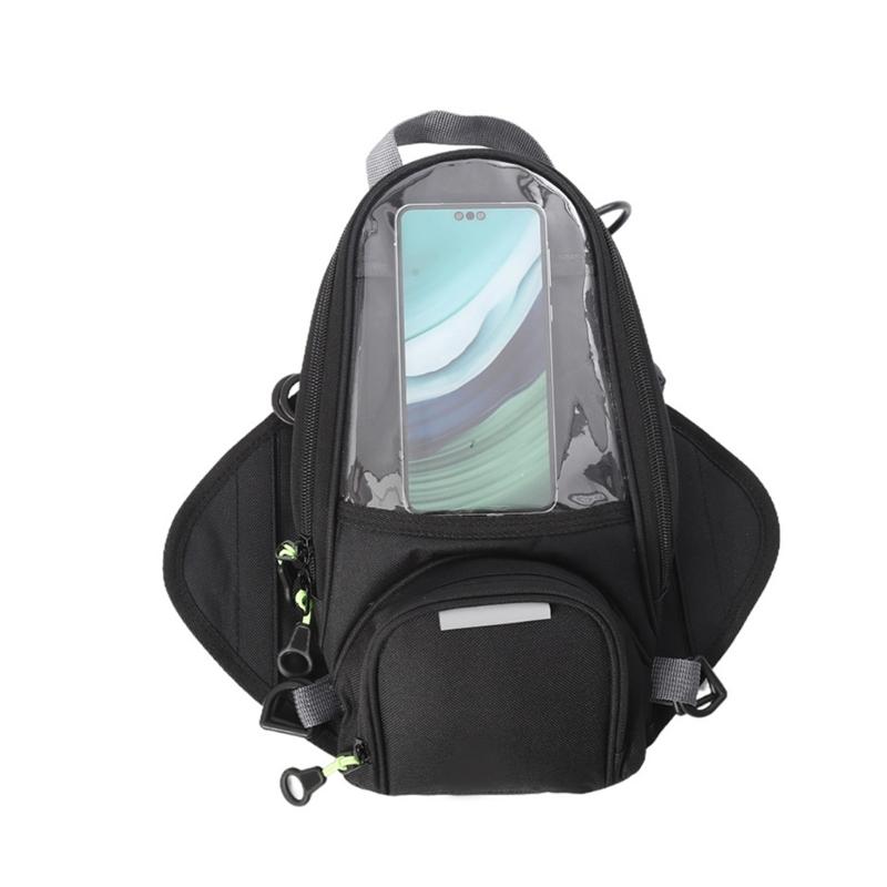 

Motorcycle Tank Bag With Multiple Compartments And Adjustable Shoulder Strap For Easy Storage And Comfortable Riding 1