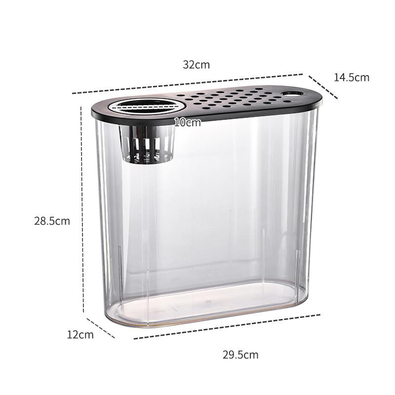 Transparent Oval Fish Tank for Study or Living Room - Small Home Ecological Goldfish Desk Tank