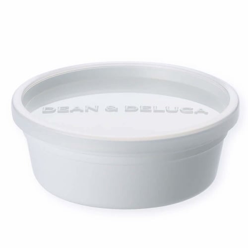 DEAN & DELUCA White Food Container Set of 3 (S/M/L), Microwave and Dishwasher Safe, 12 x 12 x 17.5 cm, Lunch Box, Bento Box, Storage Container