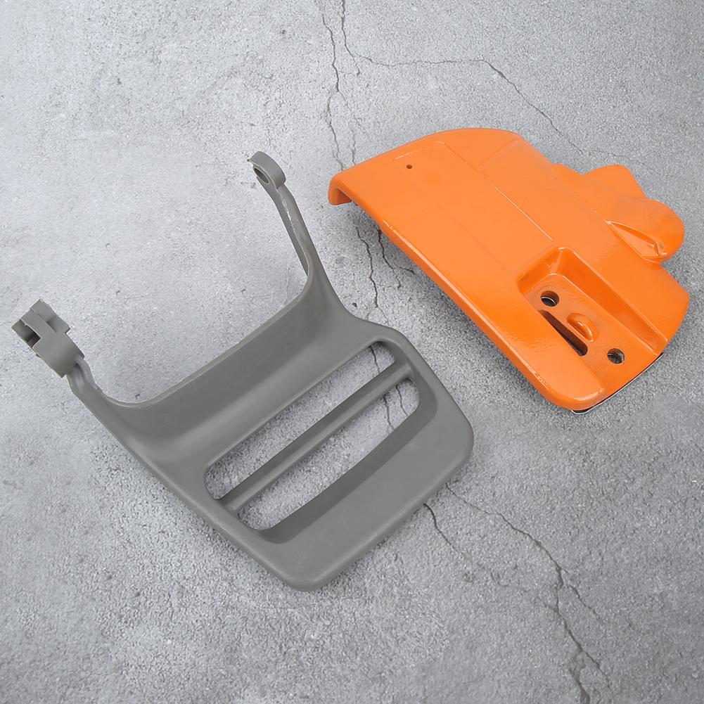 Chain Saw Guard Sprocket Cover Set Replacement Fit for 340 345 350 353 with Brake Handle, Made of Metal, and WearResistant, Item Type: Chain