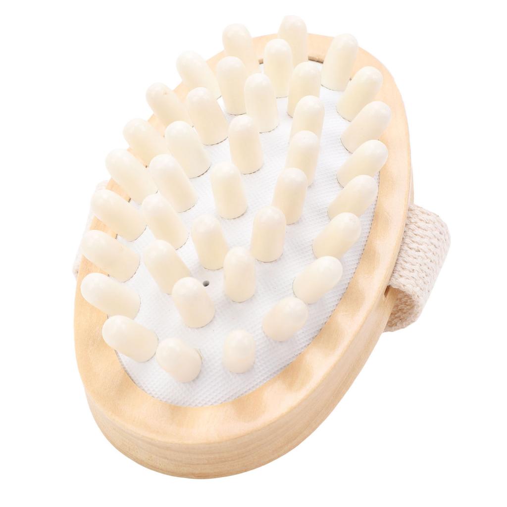 Wood   Brush   Cushion Non Slip Hand Held  R Body Brush for Home SPA Use
