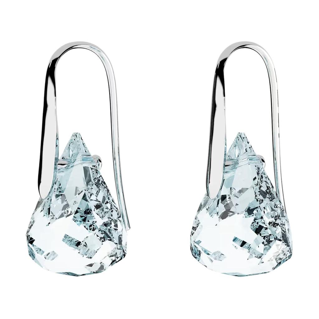 Swarovski Lunar Water Drop Pendant Design Rhodium Plated Earrings Women Earrings Blue 5717560