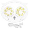 Witte Uilenventilator, USB-oplaadbaar, Opvouwbaar, Voor Op Kantoor En Op Reis, Moderne En Functionele Stijl