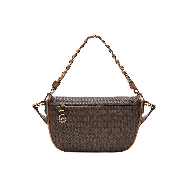 New MICHAEL KORS MICHAEL KORS Luggage Collection Calfskin Shoulder Bag, Crossbody Bag, Handbag Women's Brown 30S2G04M1B-252