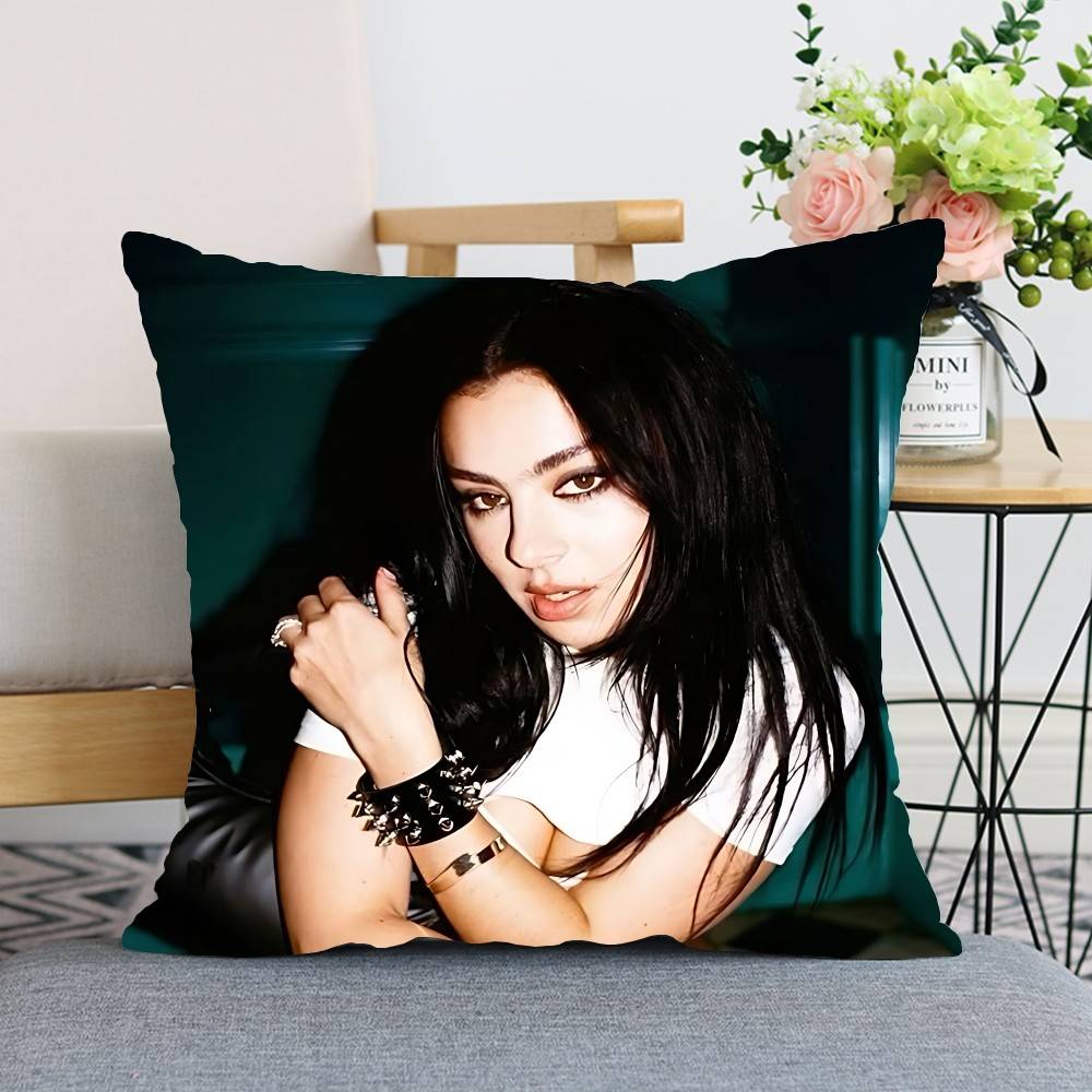 Singer CCharli Xcx Throw Pillow Covers Pattern Cushion Cover Suitable For Sofa Bedroom Car Pillow Cover