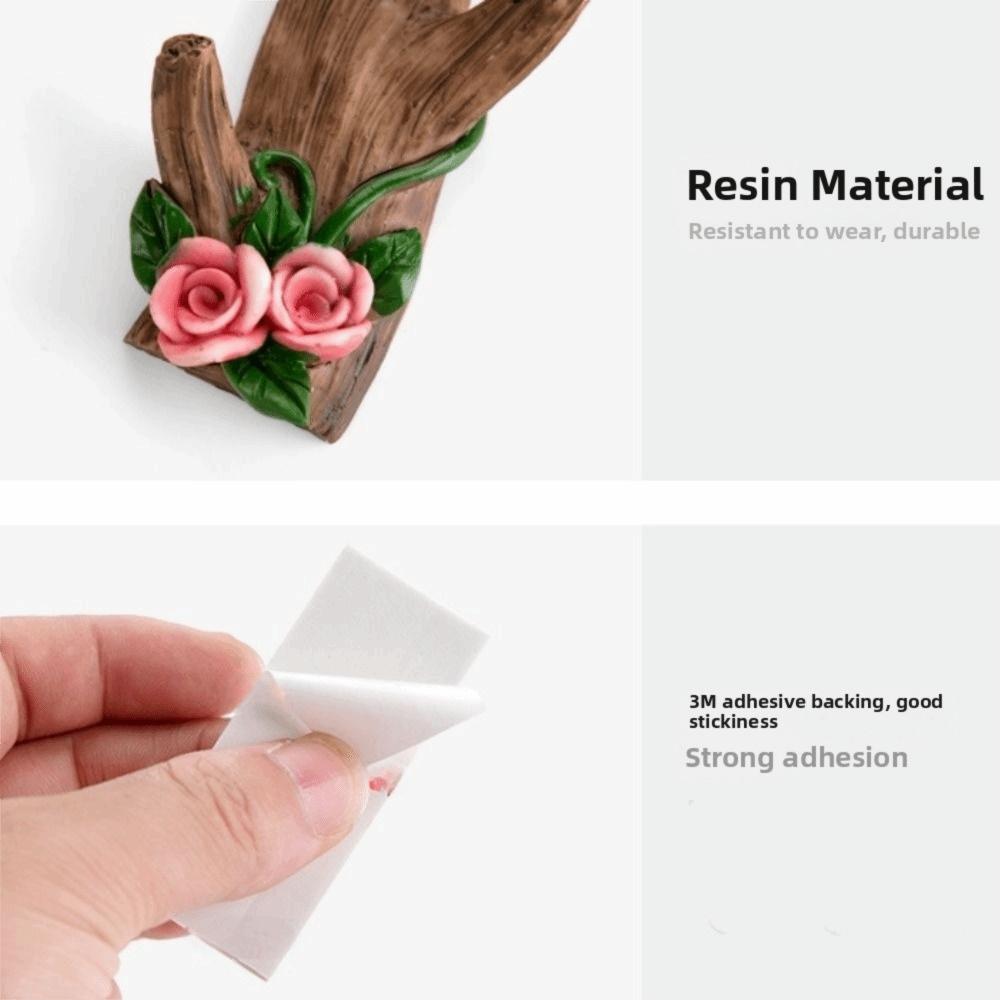 3pcs No-Drill Wall Hook Holder Strong Sticky Coat Rack Umbrella Storage Rack  Entrance Door