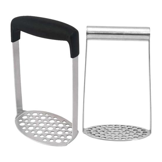 Potato Masher with Anti-Slip Rubber Handle U-Shaped Design Potatoes Masher Uniform Mesh Masher for Sweet Potatoes Pumpkin Beans