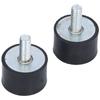 2 stk Vibrasjonsdempende Feste Gummiisolator for Luftkompressor Dieselmotor VD M10 25mm