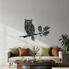 Rustic Metal Owl Wall Art, Nature Bird Silhouette, Iron Home Decor