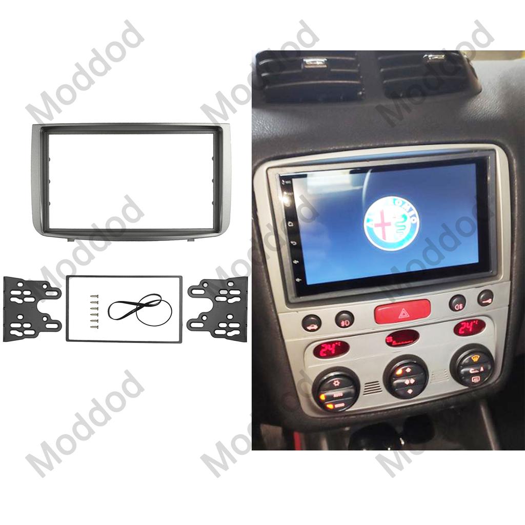 Double Din Facia for Alfa Romeo 147 Radio DVD Stereo CD Panel Dash Mounting Installation Trim Fascia Kit Face Frame Bezel