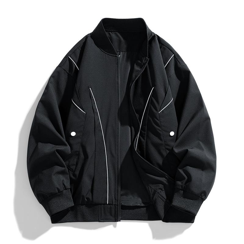 

Jacket Men s Spring and Autumn New Baseball Uniform Water Repellent Windproof Outdoor Casual Solid Color Cargo Jacket Men s Clothing M