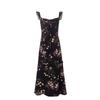 French Retro Square Neck Floral Suspender Dress Women's Summer New Good-looking Temperament Gentle Holiday Dress
