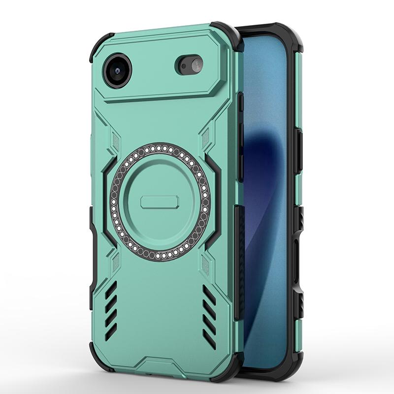 KEYSION Hollow Heat Dissipation Case for MagSafe for iPhone Air Silicone+PC Magnetic Cooling Shockproof Phone Cover for iPhone 17