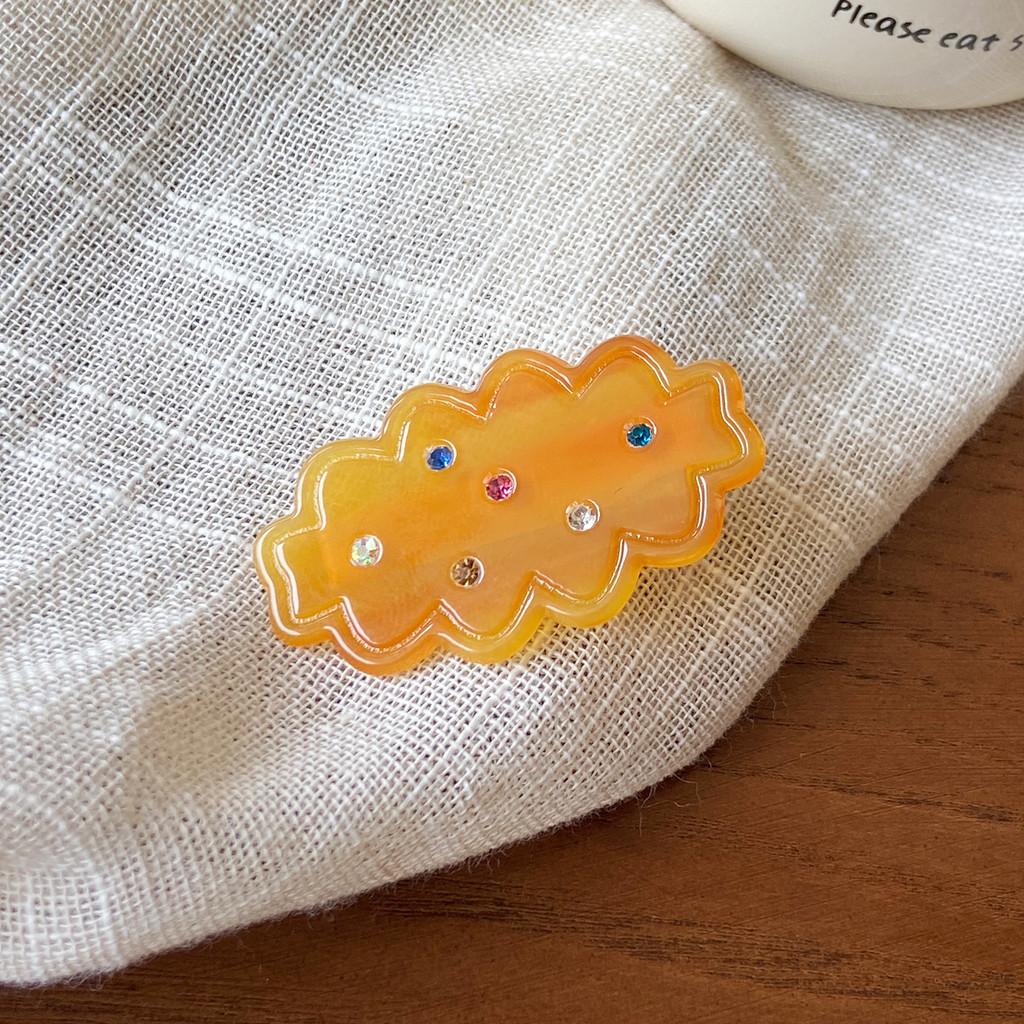 Chic Oval Design Colorful And Brown Duckbill Hair Clips For Stylish Hair Accessories