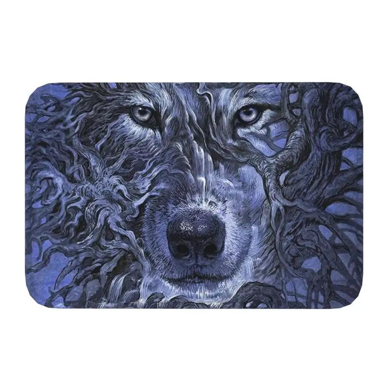 Animal Wolf Front Floor Door Entrance Mat Indoor Kitchen Bathroom Doormat Bedroom Carpet Rug