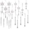 Transparent Christmas Snowflakes Clear Simulation Icicle Pendants  Festive Holiday