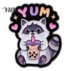 Raccoon Brooch Pin Cartoon Pin, Animal Decorative Enamel Badge, Alloy Scarves Pins Lapel for Jackets Backpacks Hats