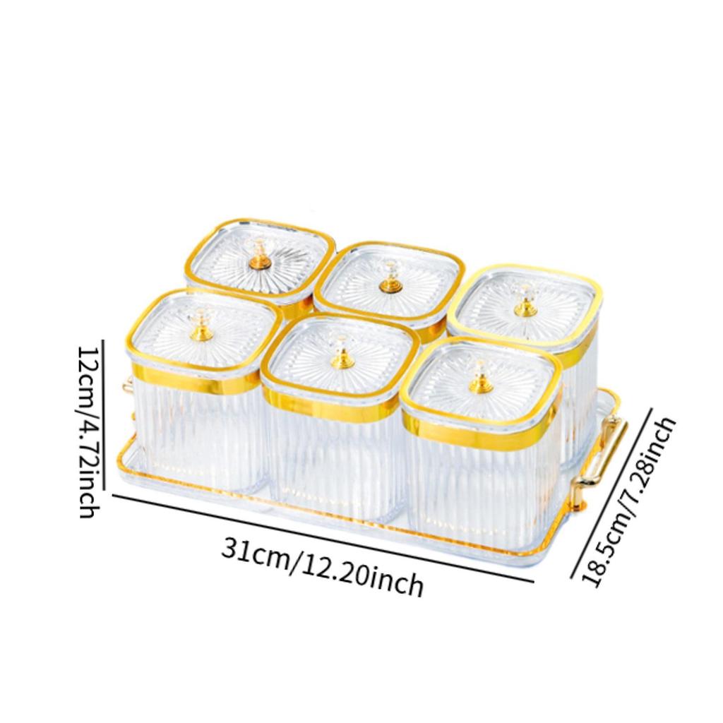 Multipurpose Dried Fruit Snack Serving Plate Luxury Divided Serving Platter for Living Room Party Kitchen Home Dining Room