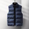 Autumn and Winter Thickened Sleeveless Tank Top Standing Collar Warm Cotton Coat Vest Coat for Men