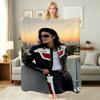 Michael Jackson History World Tour Flannel Printed Blanket Cozy Comfortable Throw Blanket For Bedroom Sofa Bed Party Decor New Year Gift